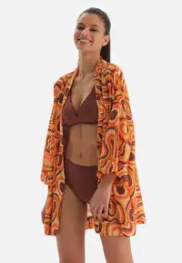 在飛比找ZALORA購物網優惠-Terracotta Retro Kimono, Short