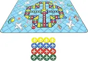 Outdoor Play Mat | Outdoor Picnic Blanket Waterproof | Foldable Multifunctional Chess Carpet Mat with Chess Pieces for Family Party Board Game for Beach Camping