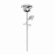 Rose Flower Keepsake Urns for Human Ashes Memorials Urn Locket - Long Stem Rose Flower Cremation Urns Funeral for Ashes Silver