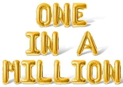 ONE IN A MILLION Letter Balloon Banner - 1st Birthday Party Decorations
