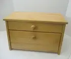 Julie Pomerantz Hardwood Bread Box Vintage Lift Top NEW