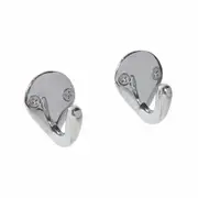 Syneco 40mm Chrome Plated Robe Hook - 2 Pack