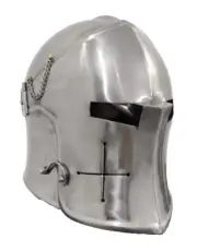 Medieval Knight Helmet – Authentic Steel Armor for Reenactments, Cosplay
