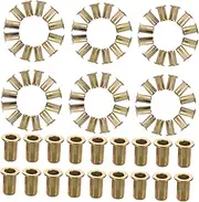 Yardenfun 100pcs Carbon Steel Flat Head Rivet Nuts Kit Threaded Rivet Tool for Quick Easy Installation for Automotive Mechanical Use