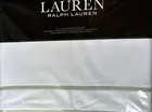 RALPH LAUREN Spencer Border Sateen Full/Queen Duvet & Pillowcases White/Sage NWT