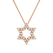 0.2 CT. T.W. Natural Diamond Star Pendant in 14K Rose Gold