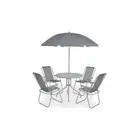 6 Piece Outdoor Dining Set Steel And Textilene Grey