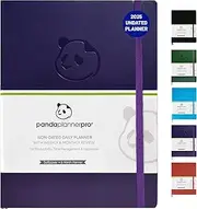 Panda Planner Pro - Best Daily Planner for Happiness & Productivity - 8.5 x 11 Softcover - Undated Day - Guaranteed to Get You Organized - Gratitude & Goals Journal (Purple)