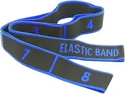 Ｓｉｍｈｏａ Yoga Stretch Strap Elastic Band Yoga Resistance Band 8 Segment for Fitness Training
