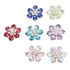 Rhinestone Embellishments 7PCS Fine Workmanship Flower Shaped Buttons For