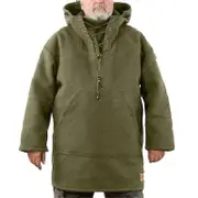 Winter Men's Leisure Jacket Hooded Wool Heavy Coat And Sweatshirt Green L