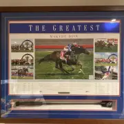 Glenn Boss (Makybe Diva Melb Cup Jockey 03-05) Signed Whip Framed Limited Ed