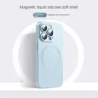 For iPhone 16 15 14 13 12 Pro Max Plus MagSafe Magnetic Shockproof Silicone Case
