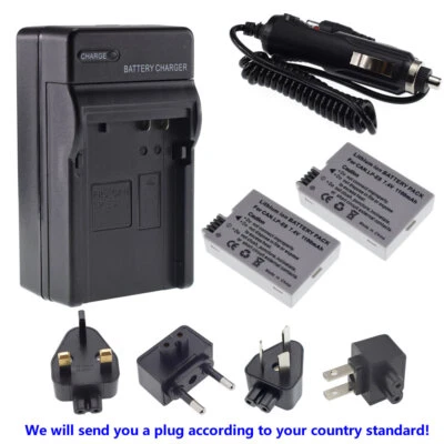 2 X LP-E8 Battery Pack + AC Charger For Canon Rebel T5i T4i T3i T2i DSLR Camera