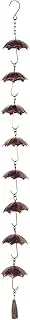 Rain Chain Decorative, Metal Gutter Chain Downspout Exquisite Rain Chains for Gutters Vintage Gutter Rain Chain with Hooks for Patio Yard Garden Decor(2)