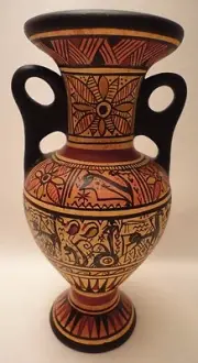 Ancient Greek Pottery Art Rare 900 BC Geometric Painted Vase Loutrophoros