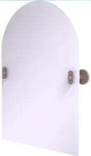 Allied Brass SB-94-SHB Frameless Arched Tilt Mirror Beveled Edge Shaded Beige