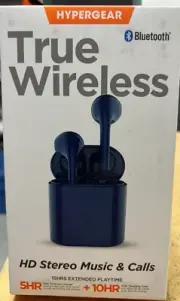 HyperGear True Wireless Earbuds with Charging Case Blue