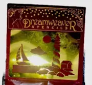 Vintage 1997 Stencil LIGHTHOUSE SAILBOAT Dreamweaver Tracing Brass Pattern Craft