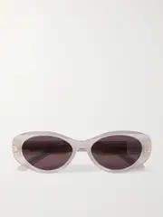 [DIOR Eyewear] DIOR Eyewear - Diorsignature B8u Oval-frame Acetate Sunglasses - Beige - One size One size Neutrals
