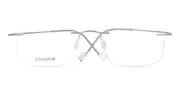 Rectangle Rimless Titanium Men's Glasses Online Gunmetal Size 53 - Lenses Included - Private Health Rebate - Blue Light Block - SmartBuy Collection