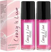 Crazy in Love Roll On Oil, 2PCS Pheromone Perfume for Women, Crazy in Love Pheromone Oil Enhance Charm & Confidence, Long-Lasting Portable Travel Roll On Perfume(2PCS-30ML)
