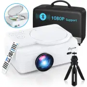 Full HD Bluetooth Projector Built in DVD Player, 12000LM 1080P Supported, Por...