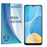 [3 Pack] OPPO A15 Ultra Clear Screen Protector Film by MEZON – Case Friendly, Shock Absorption (A15, Clear)