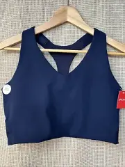 Spanx Longline Medium Impact Sports Bra Size XL Navy Blue 50219R NWT