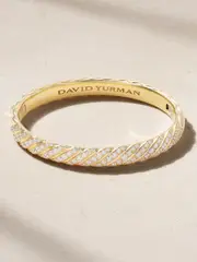 [David Yurman] David Yurman - Sculpted Cable 18-karat Gold Diamond Bracelet - M M Gold