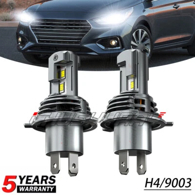 For Toyota Yaris 4Dr Sedan 2007-2011-2019 2xLED Headlights Kit Hi/Low Beam Bulbs (for: Smart)