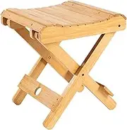 Wood Folding Stool, Portable Household Non Solid Wood Mazar Bathroom Shower Stool Square Stool for Shower Pedals, Spa, Shaving, Sauna, Terrace, Fishing, Balcony, Terrace, RV