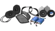 Hogtunes 4 Speaker Retro 6.5 & 6x9 Lid Cut in Kit w/ 450 Watt Amp for Harley ...