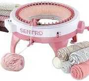 Sentro Knitting Machine, 48 Needles Knitting Loom Machine with Row Counter, Knitting Board Rotating Double Knit Loom Machine Kit