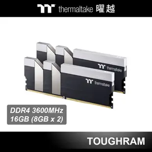 曜越 TOUGHRAM 鋼影 超頻 記憶體 DDR4 3600MHz 16GB (8GBx2) 黑色
