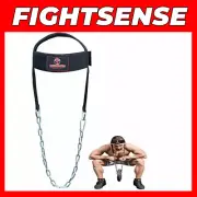 FIGHTSENSE Head Neck Harness Strap Neck Support Weight Lifting With Chain
