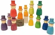 COHEALI 20pcs Unfinished Wooden Dolls for Crafts Educational Toys for Boy Girl Blank Peg Dolls Sanded Ready for Painting Creative Imagination Development