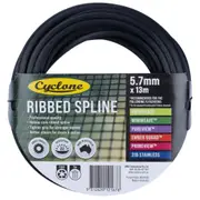 Cyclone Tufflite Insect Fly Screening Ribbed Spline 5.7mm x 13m