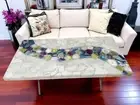 36"x24" White Agate Dining Table Top Kitchen Slab Console Bar Table Furniture De