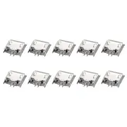 USB Socket Female DIP 5 Pin Connector 1A 30V 7.8x7x2.8mm/Silver Black/20 Pcs