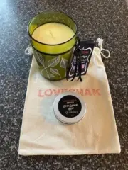 LOVESHAK Conscious Living Wine Bottle Candle - Leaf print