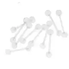 10pcs Acrylic Body Piercing Jewelry Eyebrow Tongue Bar Labret Lip Nose Rings