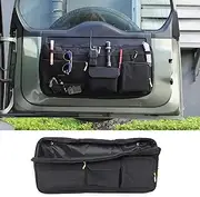 Car Boot Organiser for Land Ro-ver Defender L663 2020-2025,Heavy Duty Waterproof Anti Slip Tailgate Cargo Boot Storage Case Boot Tidy Solution Interior Declutter Boot Tidy Bag Organiser Tools (Black)