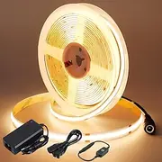 10m LED Strip Light COB Sets 3200 LEDs, COB 8mm Warm White Cold White Netual White LED Strip Light Holiday Linkable Self-adhesive with Power Supply Set 110V 22