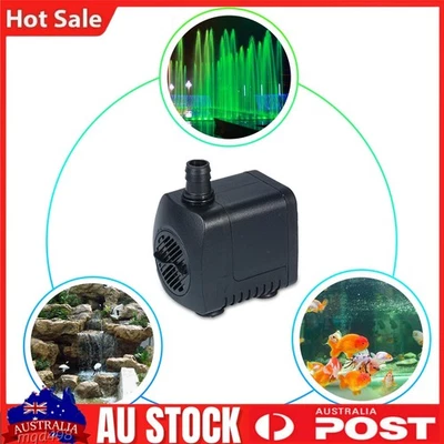 LED Light Submersible Pump 800L/H Ultra-Quiet Aquarium Pond Tank Pool Water.