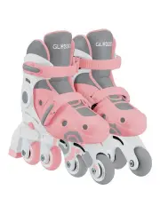 [GLOBBER] Learning Inline Skates 2in1 For Toddlers: Size 26in29 in Pastel Pink