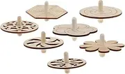 TENOL Assorted Unfinished Wood Tops for Kids Crafts - Set of 7