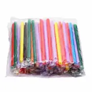 100Pcs Drinking Straws For Smoothie Milkshake Boba Bubble Tea Straws