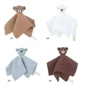 Infant Soother Bib Mood Appease Bib Knitted Bear Charm Security Blanket Unisex
