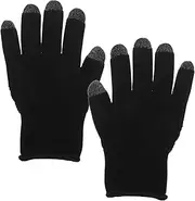 HOOTNEE 1 Pair Gaming Touch Screen Gloves Coin Display Cabinet Storage Hooks Handmade Masks Non-slip Gloves Running Headbands Portable Tools Anti-sweat Touch Screen Gloves Black Spandex